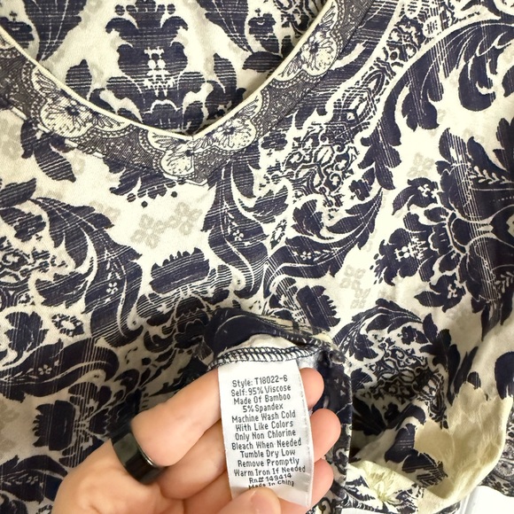 Johnny Was Filo Favorite Three Quarter Sleeve Tee - Picture 5 of 6